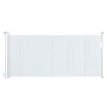 VEVOR Türschutzgitter Treppenschutzgitter Max. 195 cm Ausziehbares Babygitter 87 cm Hohe, Turschutzgitter Haustiere Kinderschutzgitter Weiß, Treppengitter zum Klemmen für Baby Hundegitter Draußen