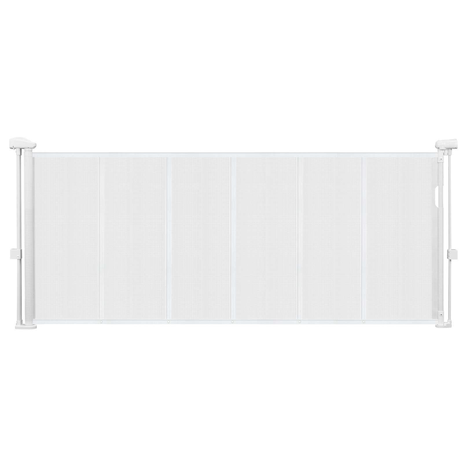 VEVOR Retractable Baby Gate, 870 mm Tall, Extends up to 1800 mm Wide, Retractable Gate for Kids or Pets, Mesh Material, Easy to Install for Indoor Stairs, Doorways, Hallways, Playrooms, White