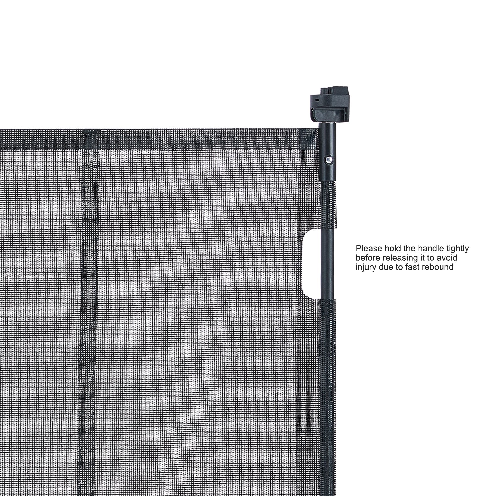 VEVOR Türschutzgitter Treppenschutzgitter Max. 295 cm Ausziehbares Babygitter 87 cm Hohe, Turschutzgitter Haustiere Kinderschutzgitter Schwarz, Treppengitter zum Klemmen für Baby Hundegitter Draußen