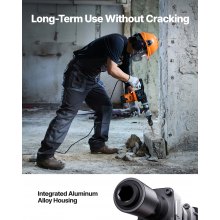 VEVOR Hochleistungs-Betonbrecher Abbruchhammer Stemmhammer 1400 W 19 J Schlagkraft Elektroabbruchhammer Bohrhammer Betonhammer Stemmhammer 2900 Bpm inkl