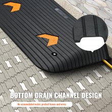 VEVOR Schwellenrampe Bordsteinrampe Türschwellenrampe 90,2x53,34x8,9cm Gummi