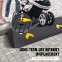 VEVOR Schwellenrampe Vollgummi Türschwellenrampe 15Tonnen Tragfähigkkeit Bordsteinrampe mit Kanal 110x32x3,8cm Rollstuhlrampe Auffahrrampe Gummirampe Ideal für unebenen Boden Bordsteinkanten