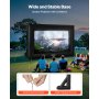 VEVOR aufblasbare Filmleinwand Projektion Beamer Leinwand aus 600D, Projektionsleinwand mit tragbarer Aufbewahrungstasche, 16:9, Filmprojektion für Heimkino Mottoparty Poolspaß (378 x 160 x 317 cm)