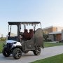 VEVOR Golfwagenabdeckung Sichtbar für 2-Sitzer-Golfwagen (die Meisten Golfcart von Club Car, Yamaha, EZGO & Honda), Regenabdeckung aus 600D-Oxford-Gewebe, mit PU-Beschichtung & Winddichtem Hakensystem