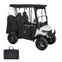 VEVOR Golfwagenabdeckung Sichtbar für 2-Sitzer-Golfwagen (die Meisten Golfcart von Club Car, Yamaha, EZGO & Honda), Regenabdeckung aus 600D-Oxford-Gewebe, mit PU-Beschichtung & Winddichtem Hakensystem