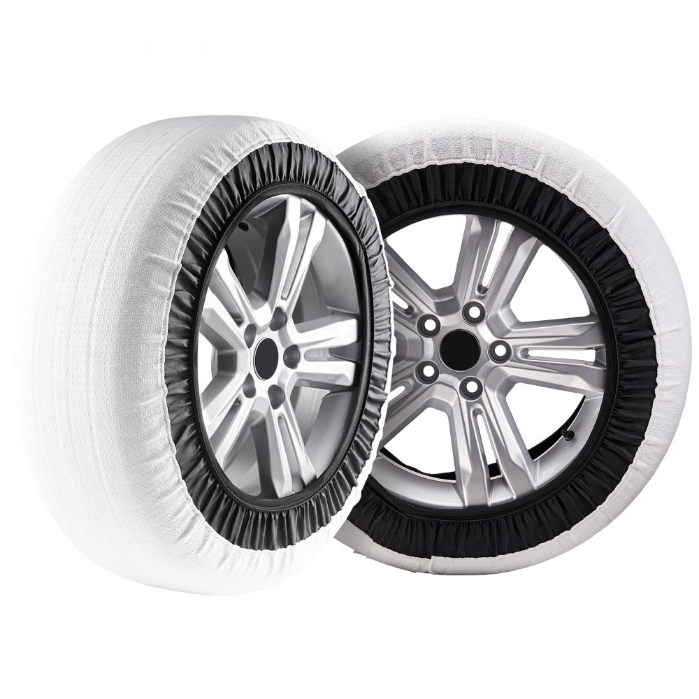 VEVOR Verdickte Schneesocken für Reifen Reifensocken aus Polyesterfaser mit elastischen Bändern, Reifenabdeckung mit Schneehaftung für Auto, SUV, Pickup und Lkw (2er-Pack) - Groß