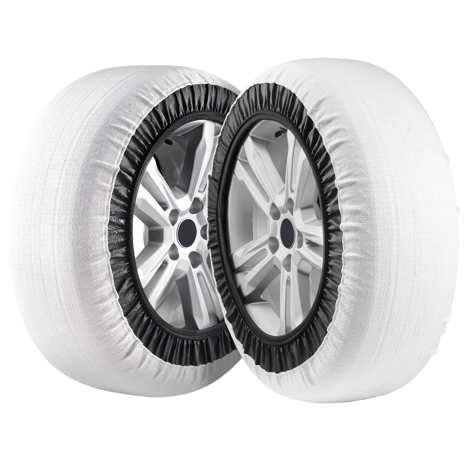 VEVOR Verdickte Schneesocken für Reifen Reifensocken aus Polyesterfaser mit elastischen Bändern, Reifenabdeckung mit Schneehaftung für Auto, SUV, Pickup und Lkw (2er-Pack) - Groß