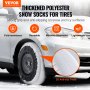 VEVOR Verdickte Schneesocken für Reifen, Reifensocken aus Polyesterfaser mit elastischen Bändern, Reifenabdeckung mit Schneehaftung für Auto, SUV, Pickup und Lkw (2er-Pack) Mittel