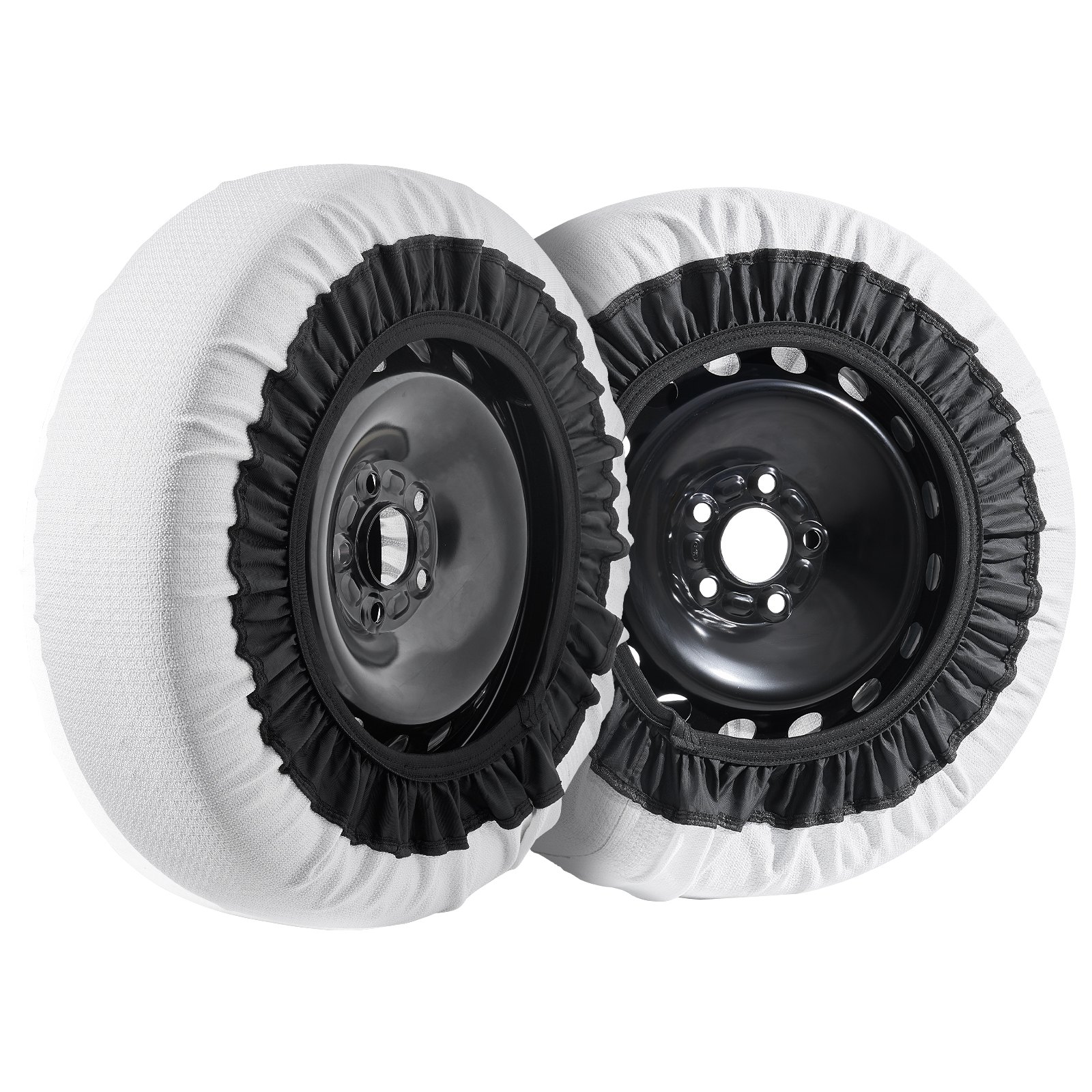 VEVOR Verdickte Schneesocken für Reifen, Reifensocken aus Polyesterfaser mit elastischen Bändern, Reifenabdeckung mit Schneehaftung für Auto, SUV, Pickup und Lkw (2er-Pack) Mittel