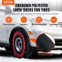 VEVOR Verdickte Schneesocken für Reifen, Reifensocken aus Polyesterfaser mit elastischen Bändern, Reifenabdeckung mit Schneehaftung für Auto SUV Pickup und Lkw (2er-Pack) extragroß Schneesocken