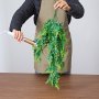 VEVOR 12 Stk. Künstliche Farne Hängend, Künstliche Pflanzen mit 79cm Aufhängelänge aus Kunst- & Seidenstoff, UV-beständige Artifizielle Boston Farne für Haus Garten Büro Dekoration, ohne Blumentopf