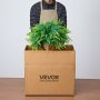 VEVOR 2 Stk. Künstliche Farne Hängend, Künstliche Pflanzen mit 584mm Aufhängelänge aus Kunststoff & Seidenstoff, UV-beständige Artifizielle Boston Farne mit Topf für Haus Garten Balkon Büro Dekoration