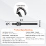 VEVOR 4er-Set Spanngurt 0,04 x 2,4 m Zurrgurt 2362 kg Ratschenzurrgurt Polyester-Gurt und Kohlenstoffstahl-Haken Befestigungsgurt Ratschenspanngurt Ideal für Motorräder Fahrräder Kajaks UTV Boote ATV