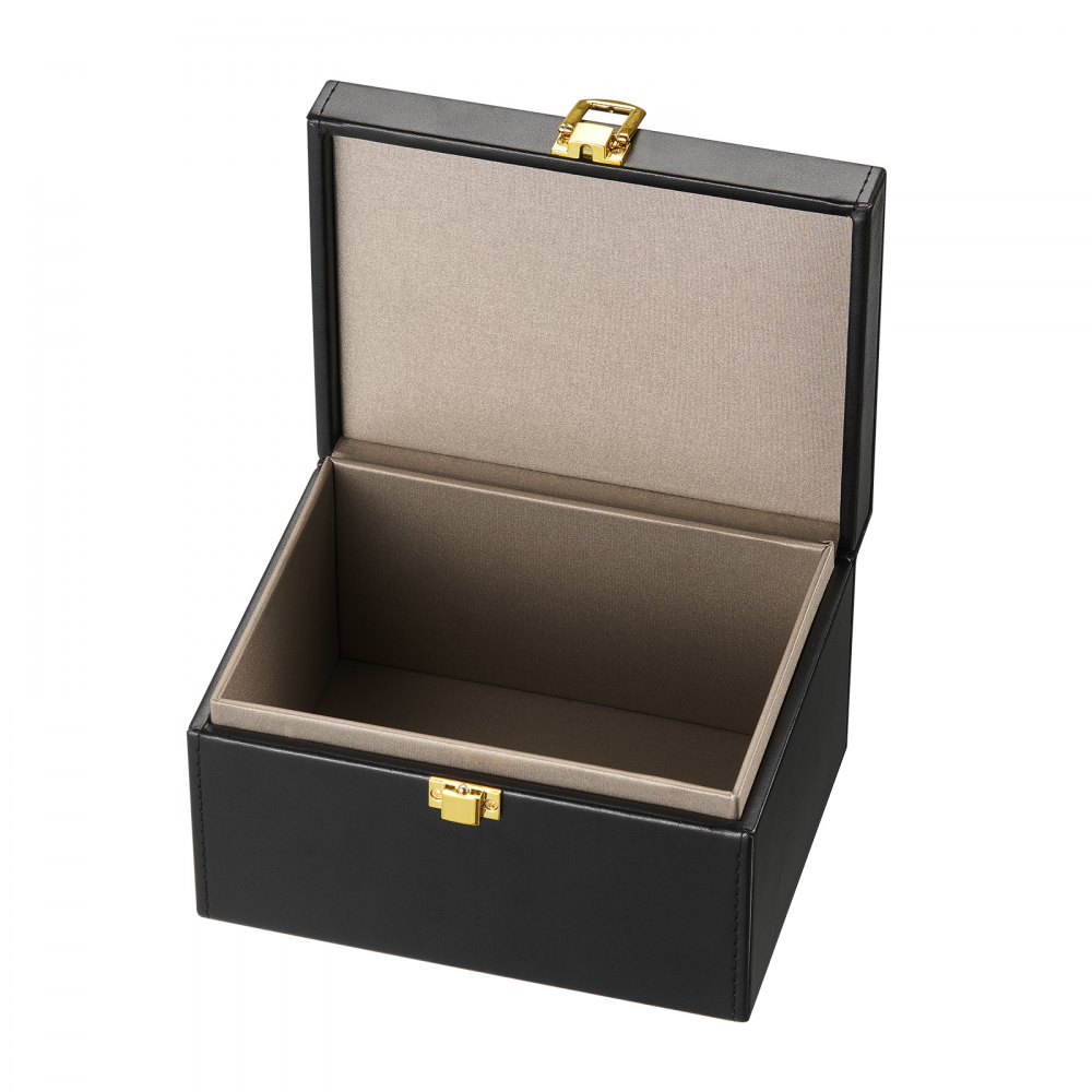 VEVOR Faraday Box Signalblockierungshalterung aus PU-Leder, schlüsselloser Anhänger, Schutzabschirmung mit 2 Schlüsseltaschen Geeignet für WLAN RFID GPS Bluetooth 5G, 160 x 130 x 93 mm Schwarz
