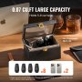 VEVOR Faraday Box Signalblockierungshalterung aus PU-Leder, schlüsselloser Anhänger, Schutzabschirmung mit 2 Schlüsseltaschen Geeignet für WLAN RFID GPS Bluetooth 5G, 160 x 130 x 93 mm Schwarz