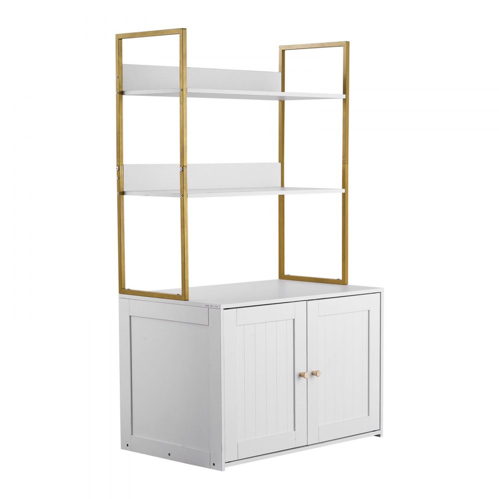 VEVOR Katzenschrank, 700x450x1245 mm, Katzentoilette mit Metallbeinen & 2-stöckigen Lagerregalen, Katzenklo Schrank, Katzenhaus, passend für die meisten Katzentoiletten, für das Wohnzimmer