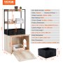 VEVOR Katzenschrank Katzentoilette Katzenhaus 2-stufig-Regal 599x500x1270mm 60kg