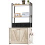 VEVOR Katzenschrank Katzentoilette Katzenhaus 2-stufig-Regal 599x500x1270mm 60kg