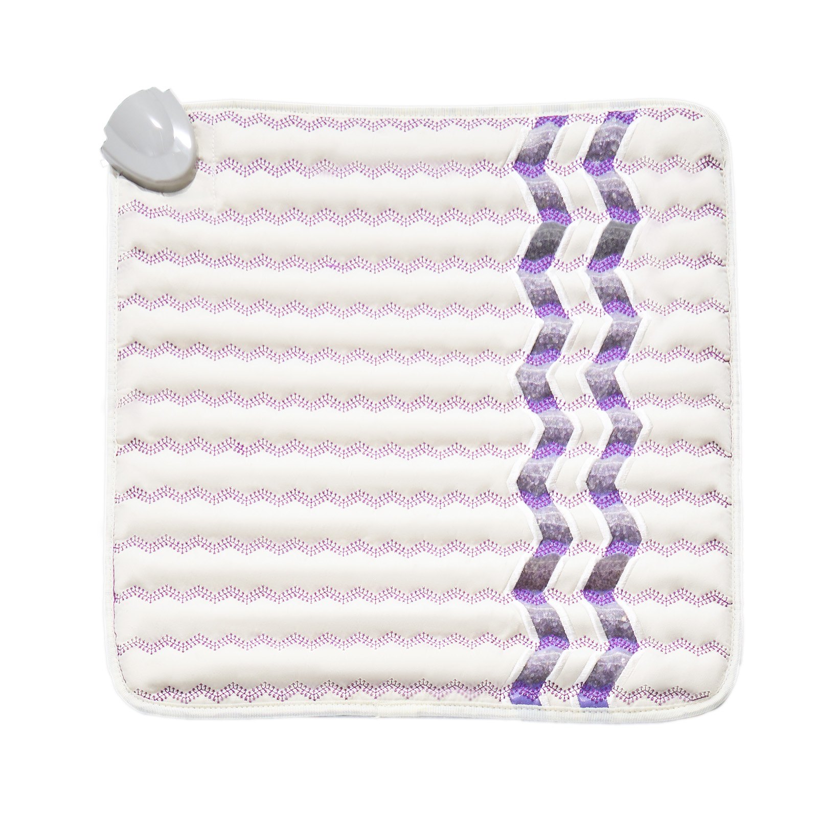 VEVOR Infrarot Wärmepad, Therapiematte aus Amethyst-Edelsteinen mit negativen Ionen, 39–70 °C heiße Edelstein-Matte mit 0–720-Minuten-Timer zur Linderung von Rücken- und Hüftschmerzen (46 x 46 cm)