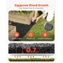 VEVOR Gummimulch, 4er-Set Unkrautmatte 3x0,11 m, permanenter Gummiweg, schwarze Mulch-Garteneinfassung, Gartenvlies, Unkrautvlies für Pflanzen, Gemüse und Blumen, Gartenbarriere