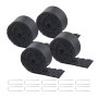 VEVOR Gummimulch, 4er-Set Unkrautmatte 3x0,11 m, permanenter Gummiweg, schwarze Mulch-Garteneinfassung, Gartenvlies, Unkrautvlies für Pflanzen, Gemüse und Blumen, Gartenbarriere