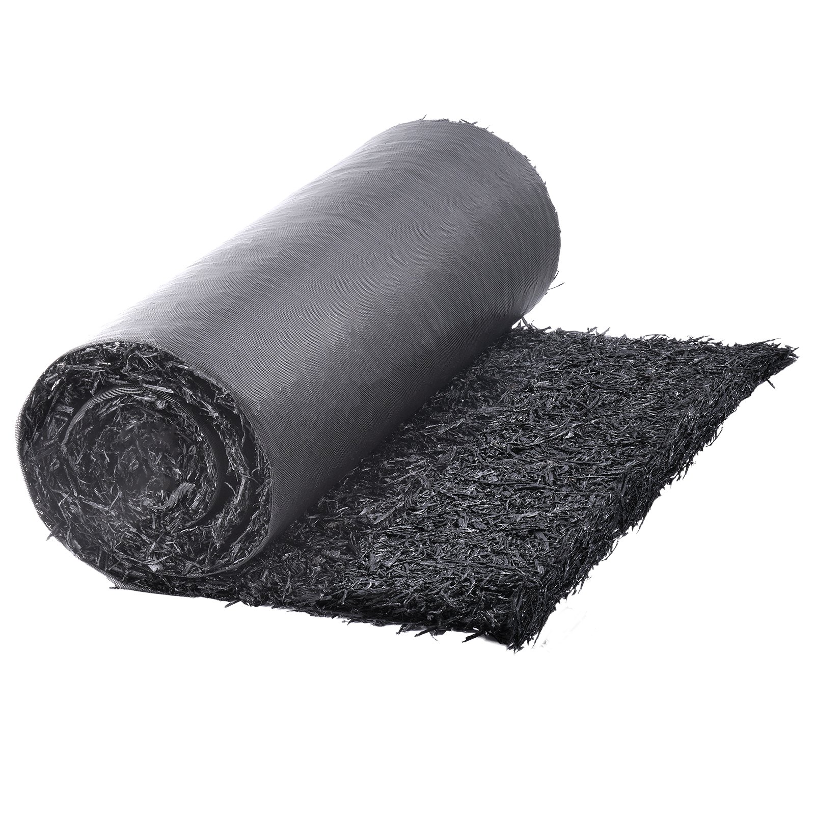 VEVOR Gummimulch 2,44 x 0,56 m, Gummimulchmatte, permanenter Gummiweg, natürlich aussehende schwarze Mulch-Gartenbegrenzung, Unkrautmatte für Pflanzen, Gemüse und Blumengartenbarriere