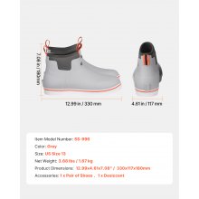 VEVOR Herren Stiefel knöchelhoch Arbeitsschuhe Arbeitsstiefel Gummi Größe 13 US