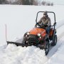 VEVOR Snow Plow Blade, 109/183 cm Width Adjustable Snow Plow Kit, Easy to Detach, Universal Mount Plowing Attachment with Rubber Flaps, Heavy Duty Steel Blade, Compatible with Most UTV &  ATV