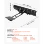 VEVOR Quad Schneeschild 1092 & 1800 mm Schneepflug ATV 3 Montageoptionen, für Meisten ATVs & UTVs zur Schneeräumung Geeignet, Kohlenstoffstahl-Räumschild, Höhen- & Links-Rechtsverstellbar, Schwarz