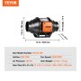 VEVOR Inline-Rohrventilator, 304 mm, Rauchabzug, 200 CFM mit variablem Drehzahlregler, leiser Abluftventilator mit AC-Motor für Kühlverstärker, Wachstumszelte, Hydrokultur