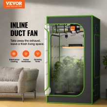 VEVOR 60W Inline-Kanalventilator HVAC-Abluftgebläse Rauchabzug Rohrventilator