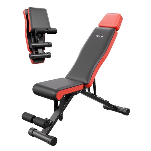 VEVOR Hantelbank Sit-Up-Bank Multifunktion Trainingsbank Einstellbar Faltbar