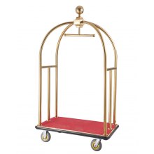 VEVOR Hotelgepäckwagen 500kg Gepäckwagen Hotelwagen 1080x640x1860mm Goldfarben