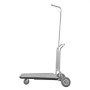 VEVOR Gepäckwagen, 272 kg Tragkraft, 3-rädriger Gepäckwagen aus Edelstahl, Kofferwagen mit grauem Teppichboden & Gummirädern, ideal für Kongresszentren, Hotels, Mietobjekte, Silber, 1080x640x1800mm