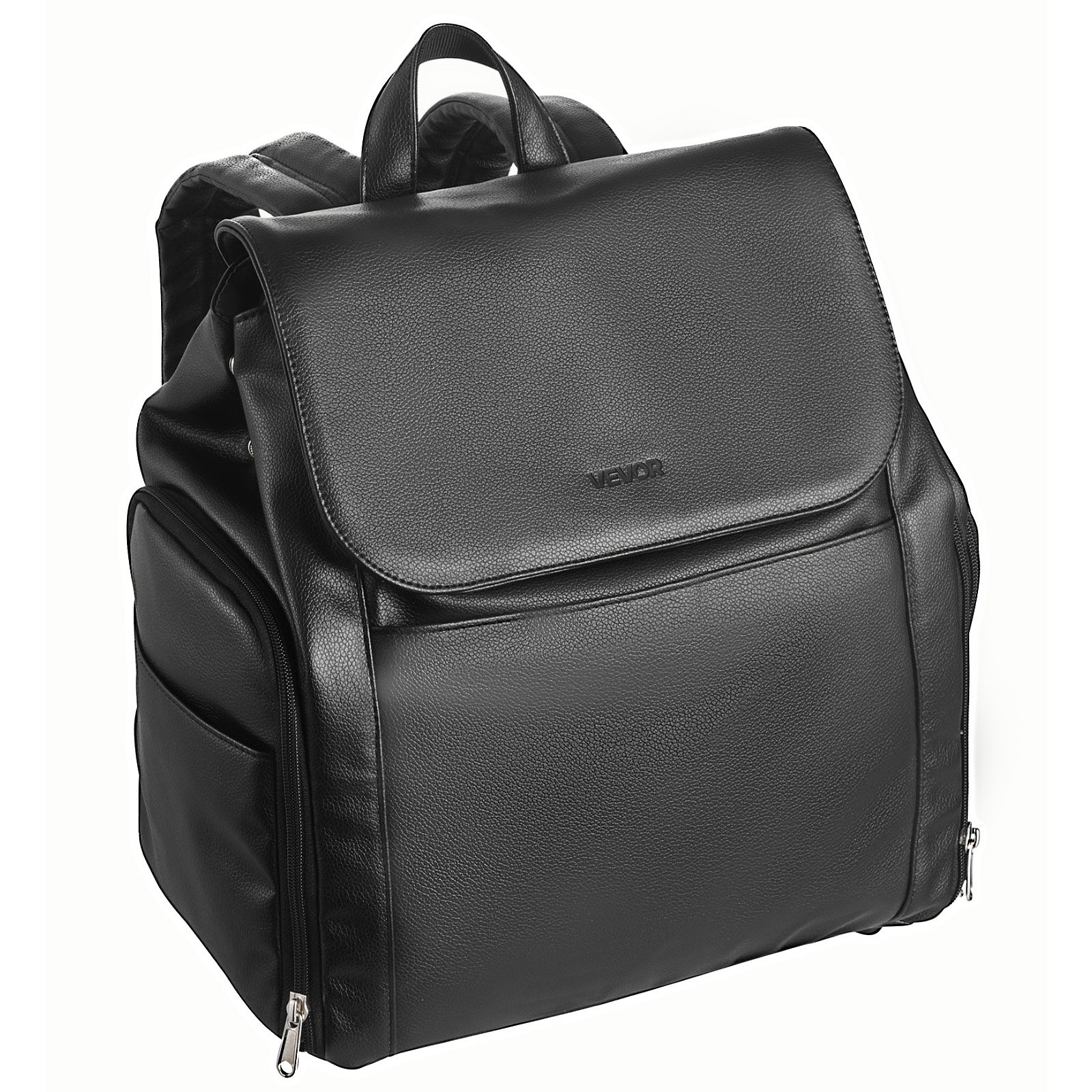 VEVOR Milchpumpen-Rucksack, 320x200x340 mm, mit Kühlakku, passend für S1/S2, Pumpzubehör und Muttermilchaufbewahrung, Wickelrucksack für Arbeit, Reisen und Familiengebrauch, Schwarz