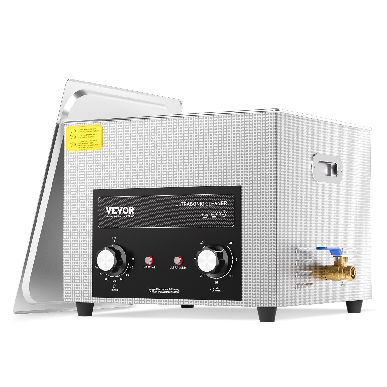 VEVOR 15 L Ultraschallreiniger mit Heiztimer & Korb professionelle digitale Schallkavitationsmaschine, 360 W Reinigungsmaschine für Laborwerkzeuge Metallteile Vergaser Messing Autoteile Motorteile