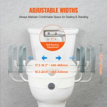 VEVOR Toilettensitzerhöhung, 12,7 cm Höhe, 158 kg hoch, für runde und längliche Toiletten