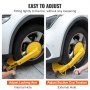 VEVOR Wheel Lock Car Clamp 1pc. Tire Lock, Fits 160-380 mm Wheel Diameter, Anti-Theft, Trailer Wheel Clamp with 30 cm Suction Cup, Parking Clamp for Cars, Trucks, SUVs, Campers, Boats, Yellow