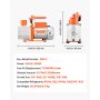 VEVOR Vakuumpumpe, 7 CFM 198 L/min, 2-stufig, 550 W geeignet für R134a, R22, R410a, R1234YF & R32, 4-poliger Motor, für die Wartung von Kfz-Klimaanlagen & die Entgasung von Harzen, inkl. Öl