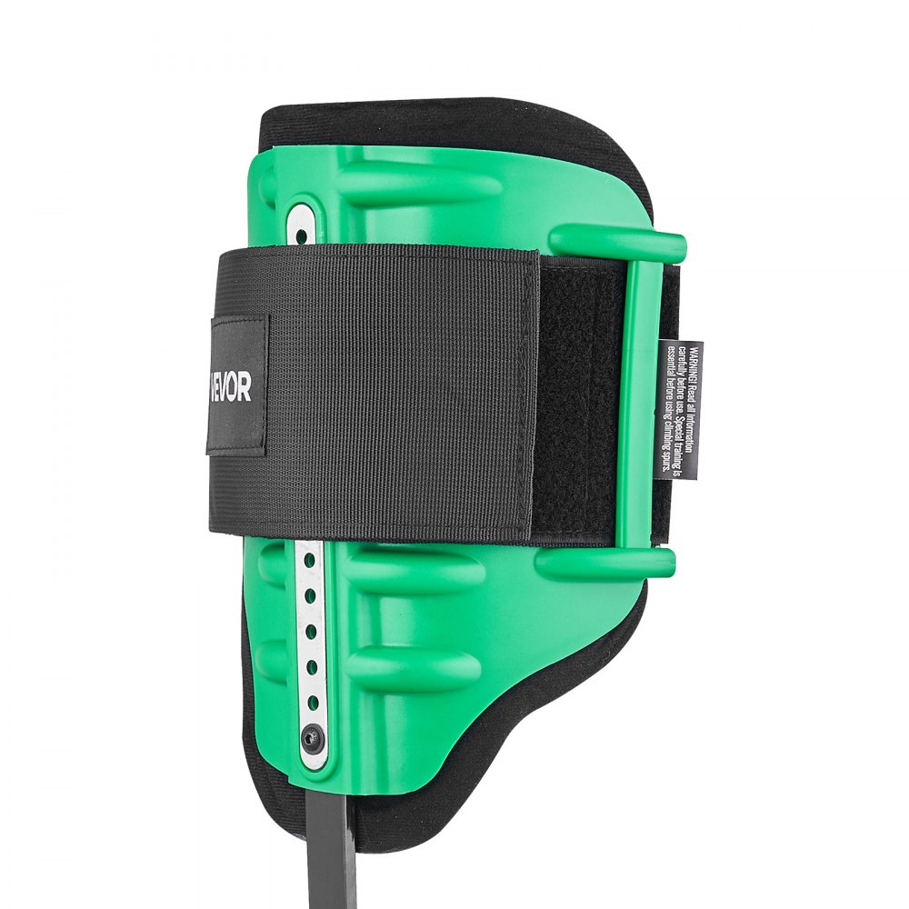 VEVOR Baumkletter-Spikes, Baumklettern Ausrüstung mit Gurten & Kletter-Spikes Tragkraft 159 kg, 39,1 bis 47 cm höhenverstellbar, Stahl-Steigsporen, Baumpflegeausrüstung für Obsternte & Jagd, Grün