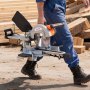 VEVOR Kapp- & Gehrungssäge mit Zugfunktion, 254 mm Sägeblatt, 1800 W, Einstellbare Winkel & Schnitttiefe, Aluminiumguss-Sockel, Kompakt & Tragbar zum Schneiden von Holz, Metallen & Laminaten