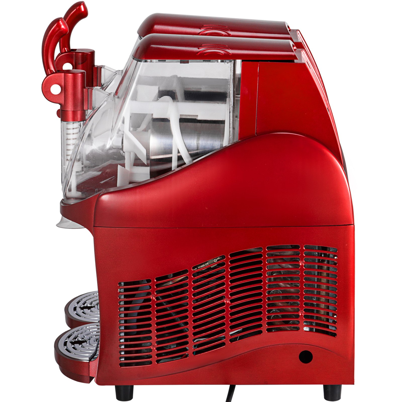 2.5L x 2 Panzer Slusheis Maschine Eismaschine Eisbearbeitung Matsch Eismaschine 300W