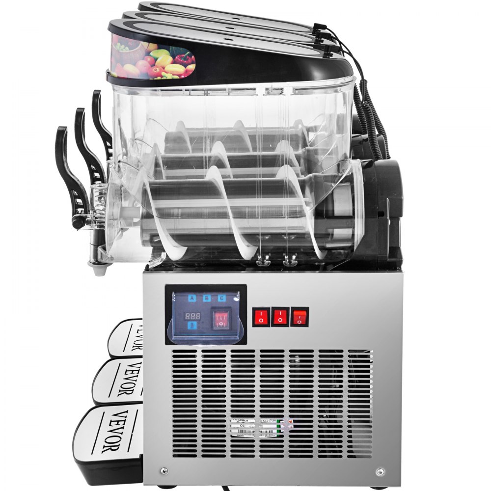 12l Drei-tanks Slusheis Maschine Eismaschine Eisbearbeitung Matsch Eismaschine 900w Kommerziell