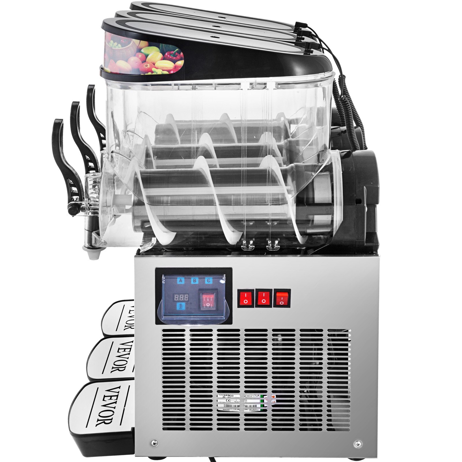 12l Drei-tanks Slusheis Maschine Eismaschine Eisbearbeitung Matsch Eismaschine 900w Kommerziell