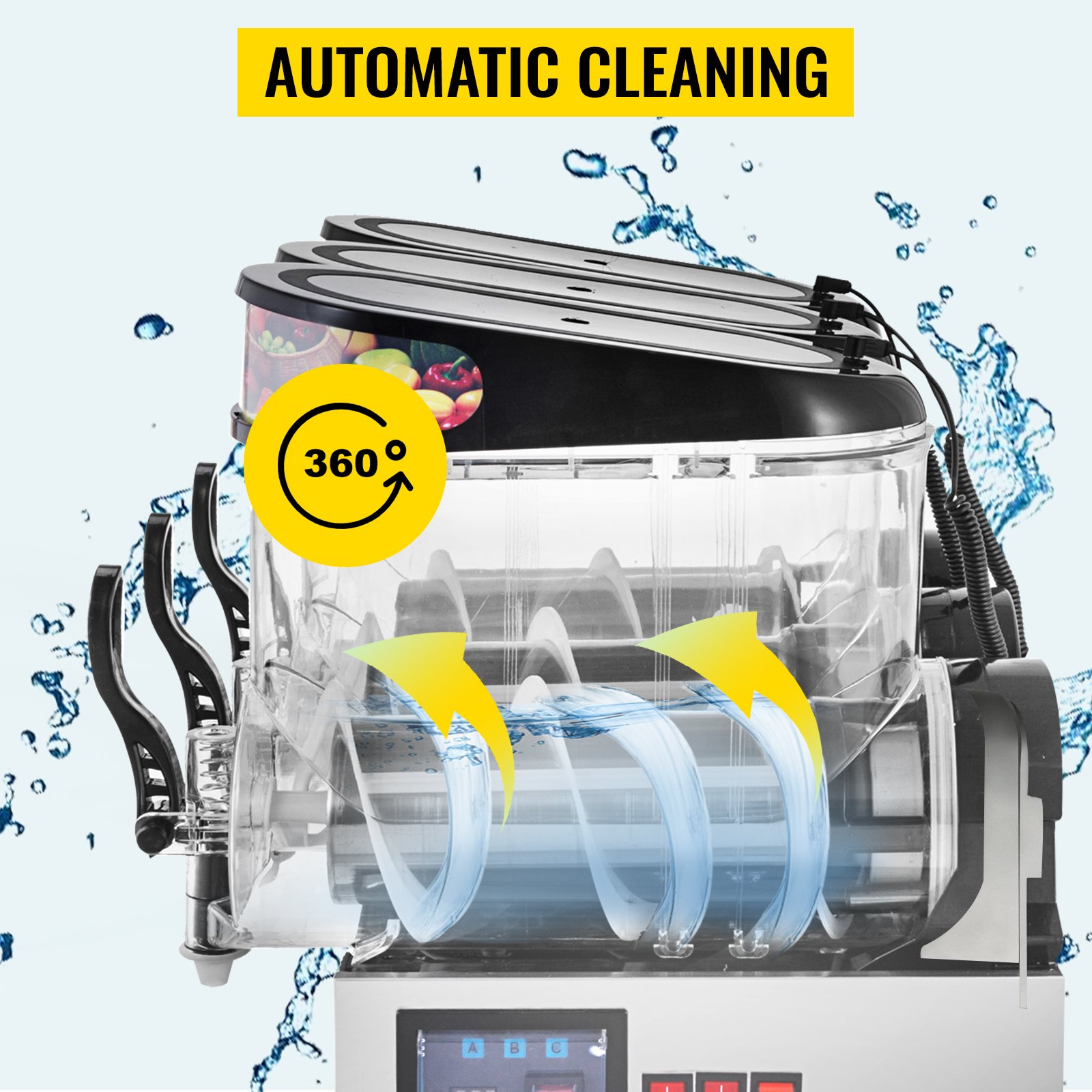 12l Drei-tanks Slusheis Maschine Eismaschine Eisbearbeitung Matsch Eismaschine 900w Kommerziell