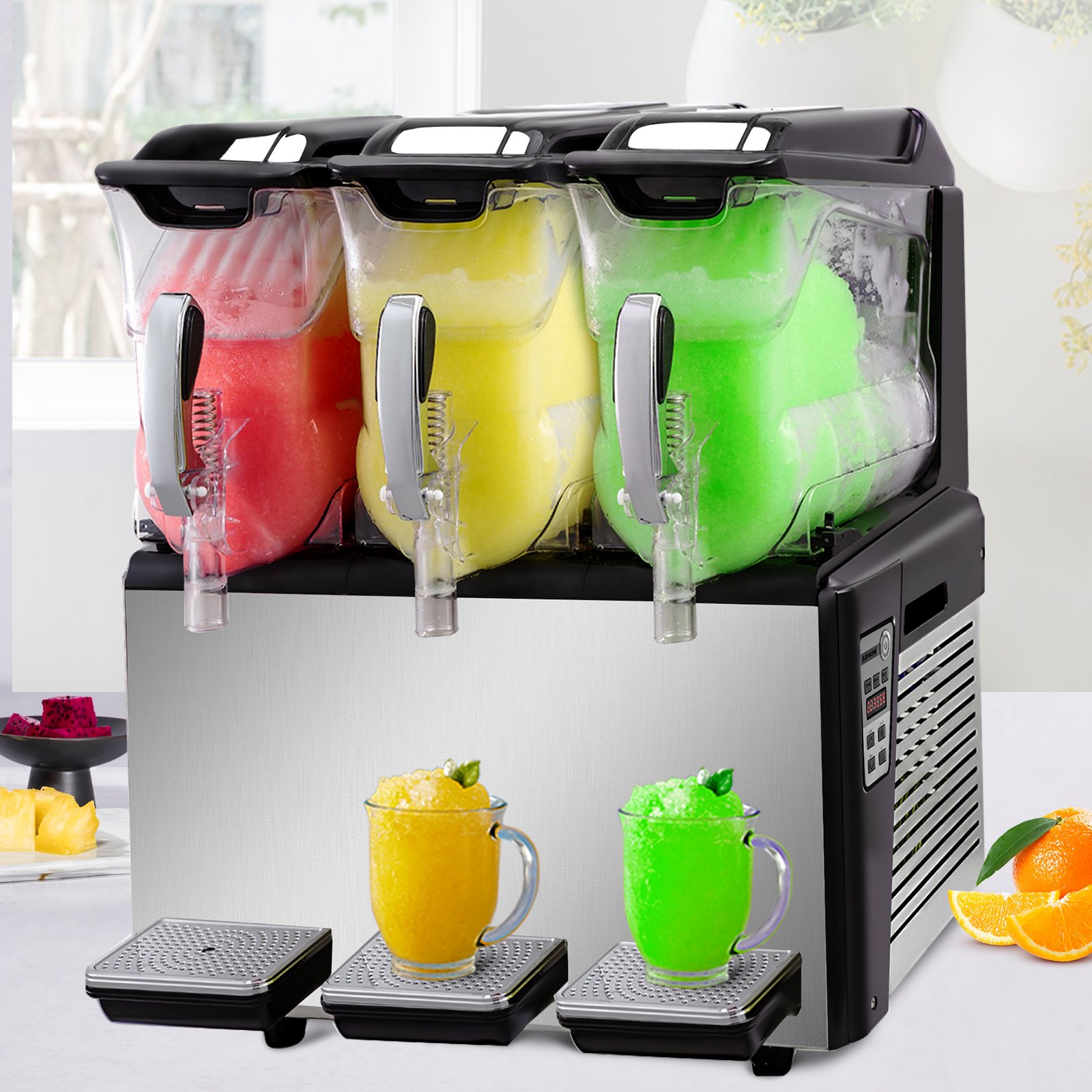 3x10l Slusheis Maschine Slush Eismaschine Slushgerät Slushmaschine Edelstahl