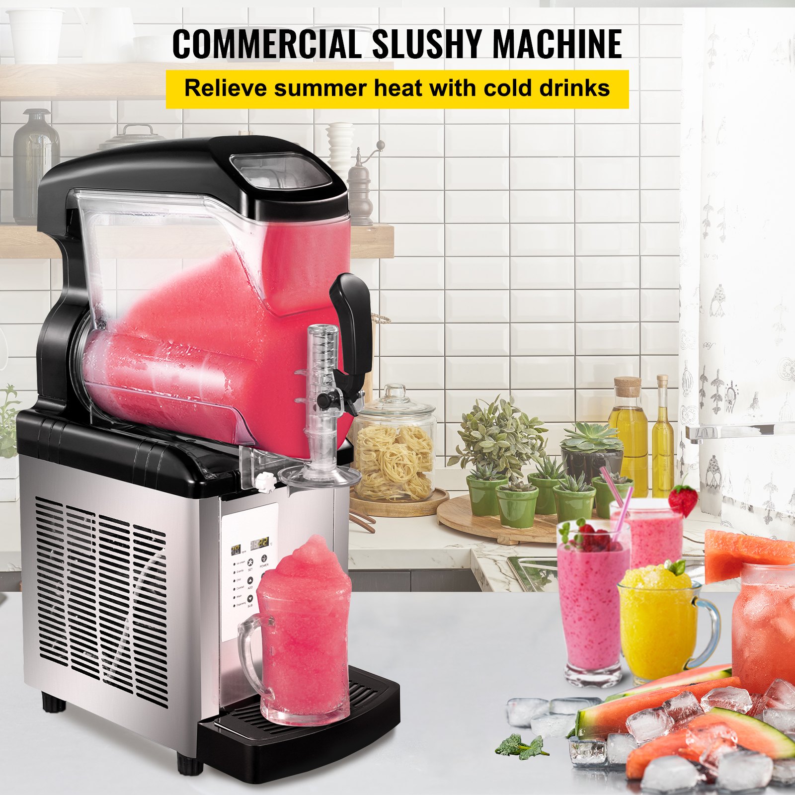 Slusheis Maschine Slush Eismaschine Slushmaschine Slushgerät 6l Edelstahl