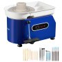 VEVOR Töpferscheibe Keramik Rad Maschine 450 W, Elektrische Töpferscheibe Maschine 28 cm 300 U/min Töpferscheibenmaschine, mit Pedal & Schürze Formmaschine, Geeignet für Anfänger, Enthusiasten