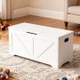 VEVOR Kids Storage Bench, Wooden Toy Box Chest, Large Storage Cabinet with Safety Hinge, Toddlers Storage Bench for Playroom, Living Room or Entryway, Easy Assembly, 990 x 395 x 480 mm, White