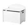 VEVOR Kids Storage Bench, Wooden Toy Box Chest with Backrest, Large Storage Cabinet with Safety Hinge, Toddlers Storage Bench for Playroom, Living Room or Entryway, 597 x 368 x 545 mm, White